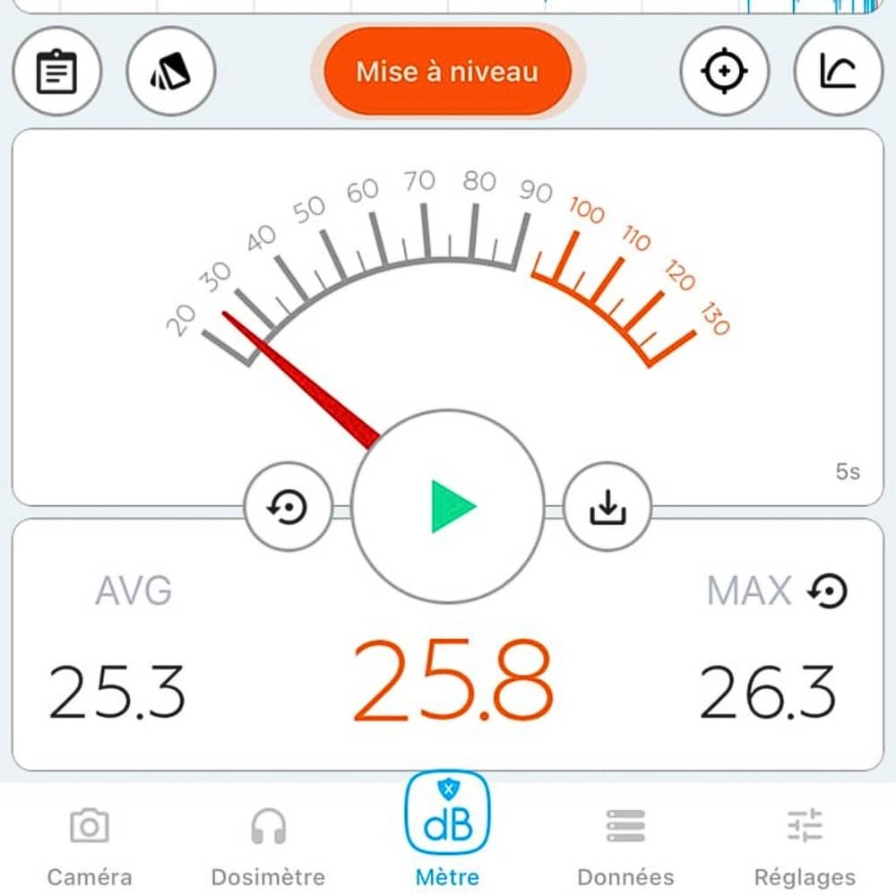 test décibel ventilateur KLIM