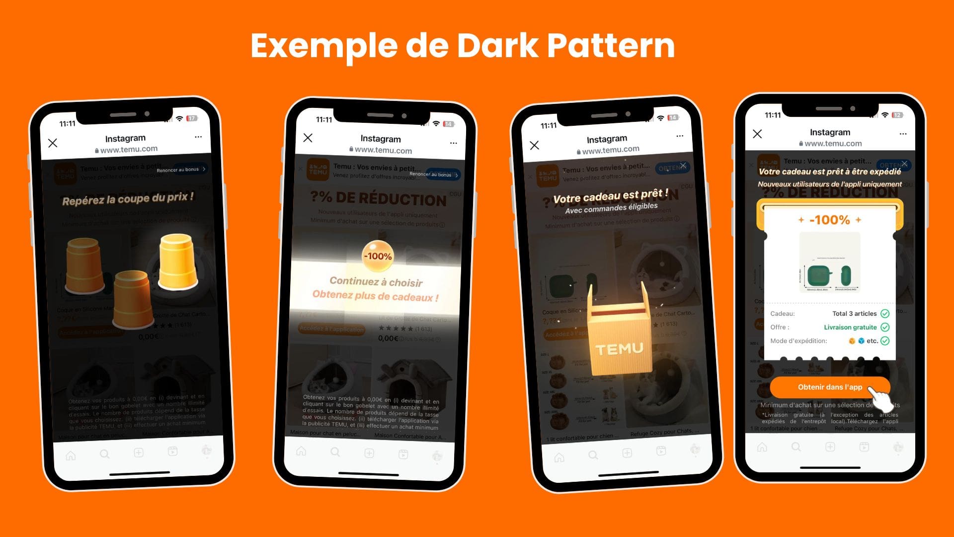 Dark Patterns Exemple Temu